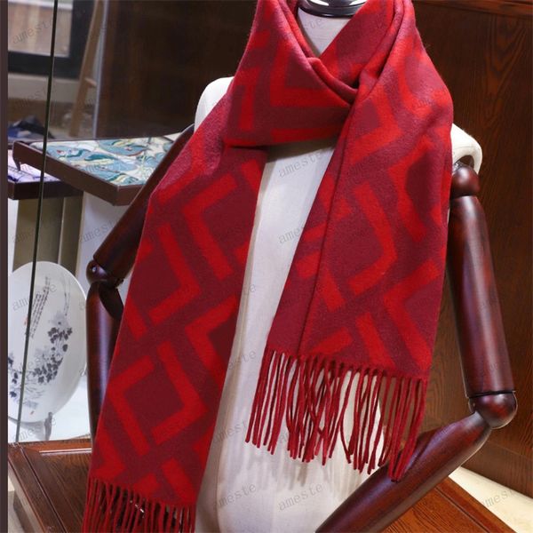 2022 Mode Longue Écharpe Femmes Designer Foulard en soie Marque de luxe Lettre Pashmina En plein air Chaud Châle Wrap Hommes Hiver Cachemire Foulards Unisexe