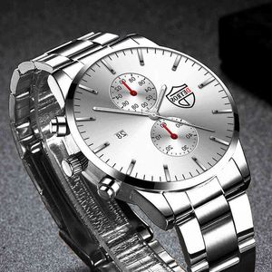 2022 Fashion Men Bekijk luxe mannen Stainls Steel Quartz Watch Man Casual Leather Watch Luminous Clock Relogio MasculinoHoqx