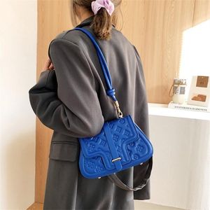 2022 Mode Femmes Sac Flip En Cuir Souple Designer Messenger Pur Noir Bleu Blanc Dames Une Épaule Porte-Monnaie Bandoulière Sacs260F