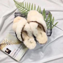 Mode vrouwen meerdere kleuren pluizige scuffita katoenen slippers sneeuwschoenen zacht natuurlijke fur klassiek ug fuzz casual warme indoor buiten damesschoen