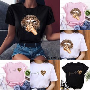 2022 Mode Vrouwen Tops T-shirt Vrouw Zomer Korte Mouw T-shirt Student Losse Maat Grafische Tee Dames Shirt Crop Top