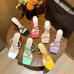 Zapatos de tacón alto a la moda para mujer, diseñador de colores brillantes, multicolor opcional