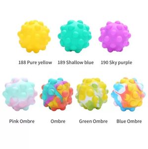 2022 Fidget Toy Push Bubble 3D Silicone Pression Réduisant Balle Doigt Sensoriel Puzzles Conseil Enfants Doigts Squeezy Squeeze Bureau Fidgets Jouets ZM921