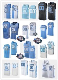 2022 Laatste vier Custom Unc North Carolina Tar Heels Basketbal Jersey 34 Duwe Farris 15 Rob Landry 25 Creighton Lebo 35 Ryan Mcadoo 21 Will Shaver 30 Jackson Watkins