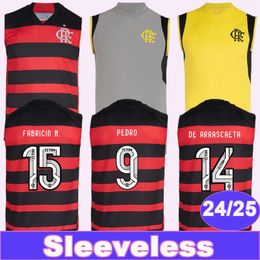 2024 25 Flamengo Mens voetbalshirts Home Vest Gabi Pedro de Arascaeta L.araujo Fabricio B. Everton Goncalves Training Wear Football Shirts