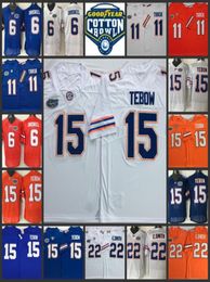 2022 Jersey de fútbol cosido de Florida 6 Jeff Driskel Jerseys 11 Kyle Trask 15 Tim Tebow 22 Emmitt Smith 81 Aaron Herna2154451