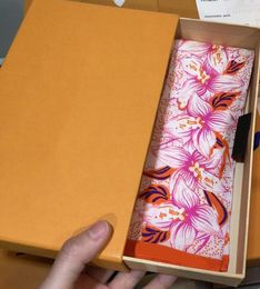 2022 bloemen sjaals voor vrouwen handtas sjaal vierkante sjaals nek cravat hoofdbanden super zachte top zijden linten haarbands 120 * 6cm meer styl