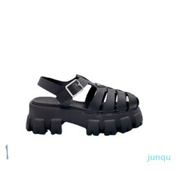 2022-Sandales en caoutchouc mousse chaussures de plage rétro tige avec boucle en métal pantoufles sandales mocassins chaussures Muller tige avec thermoscellage