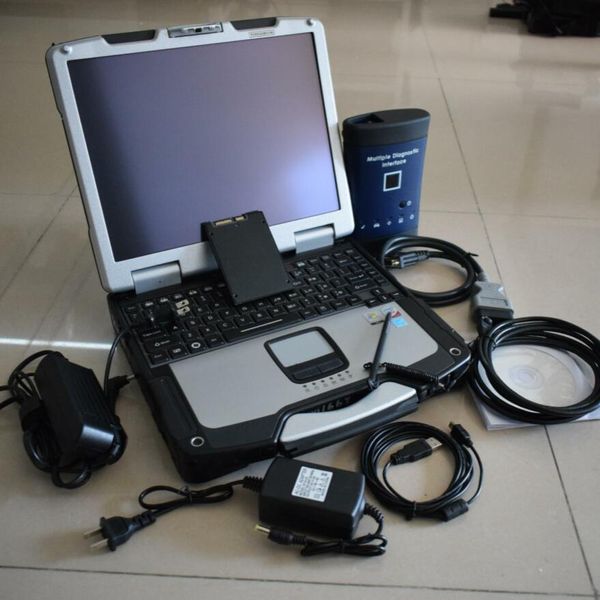 Herramienta de diagnóstico mdi 2 USB o Bluetooth Ssd con cables OBD CF30 para computadora portátil, juego completo listo para usar