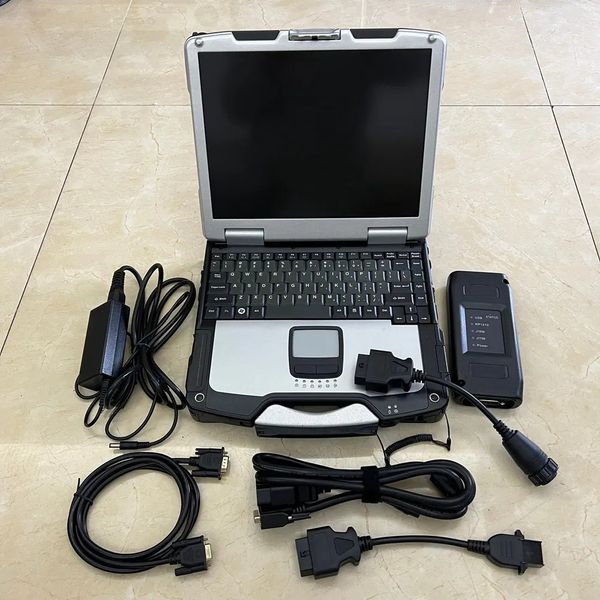 Pour Volvo Diagnostic Tool VCADS Pro avec ordinateur portable CF30 Touch Truck Scanner complet Câbles de réglage prêt à l'emploi