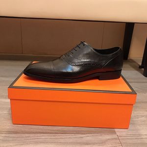 2022 Chaussures Habillées Formelles À La Main Brogue Style En Cuir Véritable Parti Chaussures De Mariage Marque Designer Loisirs Hommes Tricoté Appartements Oxfords Taille 38-45 MMKJ00008