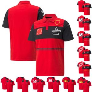 2022-2023 Camiseta del equipo rojo de Fórmula 1, camiseta de carreras de F1 para hombres, Polos casuales de marca para fanáticos, camisetas con logotipo de coche de verano personalizadas