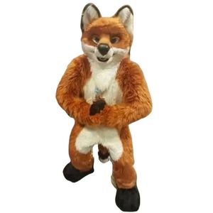 2022 Fox Mascot Costume Long Fur Husky Dog Fursuit Halloween Suit