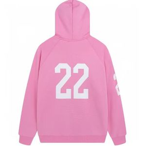 Sweat-shirt à capuche avec fermeture éclair pour homme et femme, Super surdimensionné, broderie cheval, détruit, Bb Paris, couleur rose, 2022