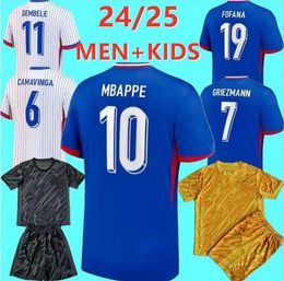 24 25 French Mbappe Kante Benzema Soccer Jerseys 2024 Euro Cup Fans Version