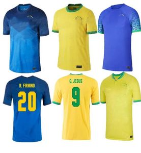 2022 2023 Brasil Soccer Jerseys Camiseta de futbol Maillot Foot PAQUETA NERES COUTINHO FIRMINO JESUS MARCELO PELE 21 22 23 BRÉSILS foo