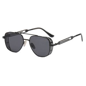 2022 Full Metal Pilot Lunettes de soleil Nouveau Design de mode Classique Hommes Lunettes de soleil Noir Et Gris Couleurs