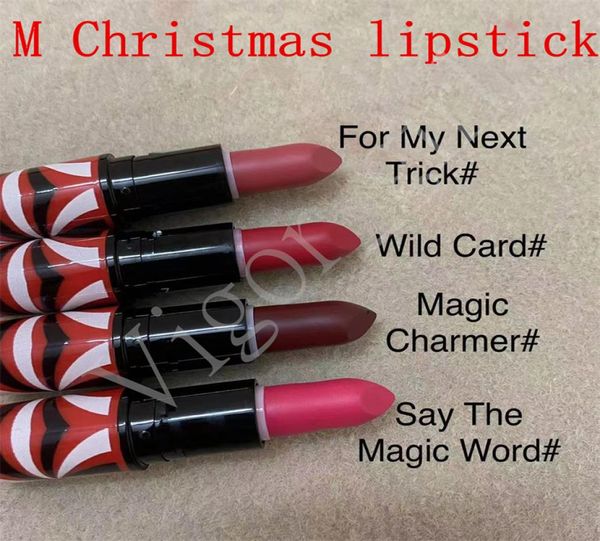 2022 Girl Beauty Cosmetics M Marque Rouge à lèvres de Noël Rouge à lèvres mat avec multi couleur longue durée imperméable de haute qualité4352364