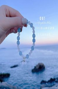 2022 Good Luck Bracelet Aquamarine Crystal Safet