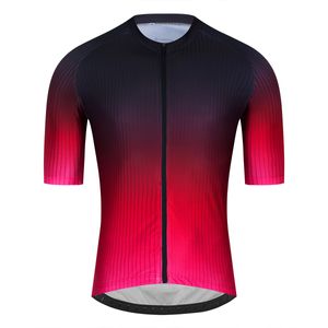 Maillot de cyclisme professionnel pour hommes, rouge dégradé, respirant, course d'équipe, hauts de vélo, vêtements de vélo courts, M36, été 2024