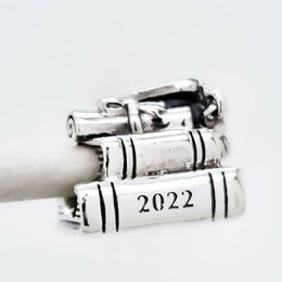 2022 Afstuderen Charm 925 Silver Pandora Charms voor Armbanden DIY Sieraden Maken Kits Losse Bead Zilver Groothandel 790790C00