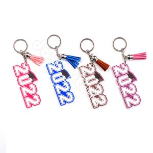 2022 Graduation porte-clés pendentif acrylique gland porte-clés voiture sac décoration porte-clés Graduation cadeau porte-clés