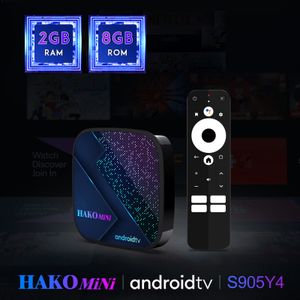 2022 HAKOMiNi Amlogic S905X4 Android 11.0 TV BOX DDR4 2GB RAM 8GB ROM double WIFI BT 5.0 100M LAN 4K lecteur multimédia décodeur