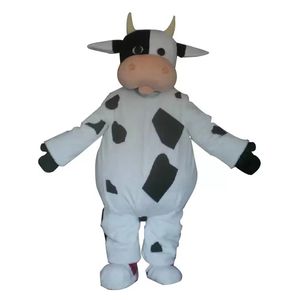 2022 Costume de mascotte de vaches d'Halloween Personnage de thème de vache à lait de dessin animé Carnaval Festival Déguisement Noël Adultes Taille Fête d'anniversaire Tenue d'extérieur