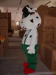 2022 Halloween Dairy Cattle Mascot Costuums Kerst Fancy Draai Strichthendel Karakter Outfit Pak volwassenen Maat Carnaval Pasen advertentiethema kleding