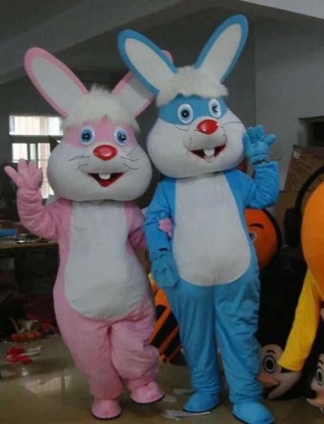 2022 Disfraz de mascota de conejito de Pascua de Halloween Trajes de personajes de dibujos animados de alta calidad Tamaño para adultos Carnaval de Navidad Fiesta de cumpleaños Traje al aire libre