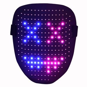 2022 Halloween LED masque masque lumineux 25 images dynamiques 25 images fixes changeant de visage induction fête danse bar atmosphère accessoires