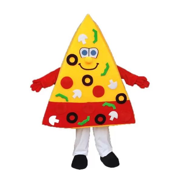 2022 Costume de mascotte de pizza d'Halloween de haute qualité Cartoon Foot Anime Thème Caractère Carnaval de Noël Costumes Fantaisie Tenue adulte