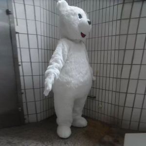 2022 Halloween Polar Bear Mascotte Topkwaliteit Kostuum Cartoon Wit Beer Thema Karakter Carnaval Volwassen Grootte Fursuit Kerstverjaardag Party Jurk