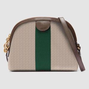 2022 Sac à main Ophidia Alma Shell Shape Sac à bandoulière Vert et rouge Stripe avec double lettre en métal Lady Cross Body Purses Top Qualité Designers Sacs Porte-monnaie Portefeuille G