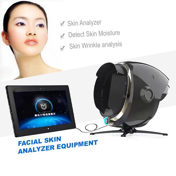 2022 haut de gamme 8 balayage professionnel visage numérique 4d 8d miroir intelligent scanner analyseur de peau du visage visage visia analyse machine