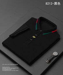 2022 Haut de gamme Nouvelle marque Paul T-shirt à manches courtes Hommes Bee Polo 100% coton Revers Business Coréen Été Broderie Vêtements pour hommes Taille M-4XL