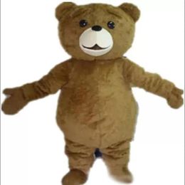 2022 Costume de mascotte d'ours en peluche marron pour adulte de haute qualité pour adulte à porter 260x