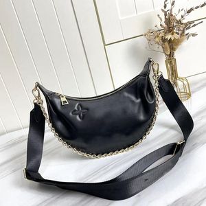 2022 Bolso de hombro M59799 de alta calidad sobre la luna Diseñadores para mujer Bolso de cuero genuino Tote Clásico Bolsas de alta capacidad para la noche Cross Body Tote Tamaño 27 16 7 cm