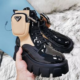 2022 Martin bottes Monolith cuir brillant mode dames décontracté designer luxe botte courte femmes chaussures décontractées 35-41