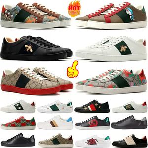 Chaussures décontractées Abeilles Baskets de créateurs Chaussures pour femmes Baskets de sport Tigre brodé Blanc Vert Rouge Rayures Sneaker Unisexe Marche Hommes Femmes Ace Bee Snake