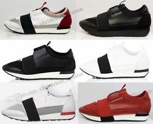 Race Runner Diseñador de zapatos casuales Hombres Mujeres Pisos casuales para pareja Malla Transpirable Entrenadores Deportes Zapatillas de deporte al aire libre Zapato 35-46