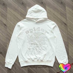 2022 High Street White Young Thug Spider Hoodie Hombres Mujeres 3D Web Foam Print Sp5der Hoodie Music Album Loose Hooded 555555 Sudaderas T220726