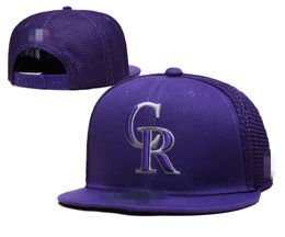 2022 HipHop Rockies CR brief Bone Aba Reta Nieuwe Mode Snapback Hoeden Sport Baseball Caps Mannen Vrouwen H5