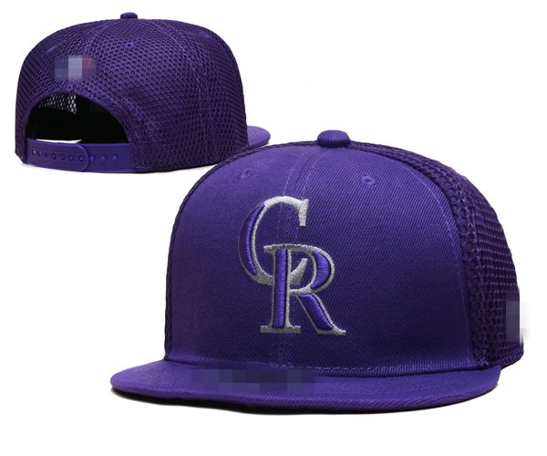 2022 HipHop Rockies CR lettre os Aba Reta nouvelle mode Snapback chapeaux Sport casquettes de Baseball hommes femmes H5