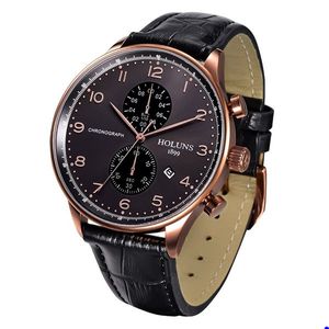 2022 Holuns Quartz Horloges Men Business Mens Watch Luxury Simple Waterport Sport Populaire heren pols leerriem klokken BRW polshorloges Montre de Luxe Gift R4