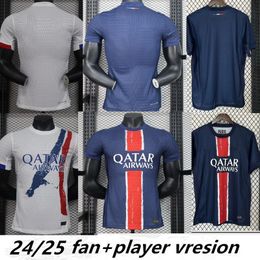 24 25 Maillot Mbappe Soccer Jerseys Kid Kit Version Player Training Pre Match 2025 2024 Maglia Home Away Football Shirt Hakimi Fabian Vititinha O Dembele