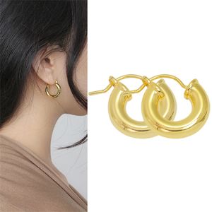 Pendientes de aro 2022 para mujeres y niñas, joyería india, accesorio de encanto de moda, chapado en oro, pequeño, encantador, personalizado, en forma de C, pendientes de cobre a la moda, regalo Simple