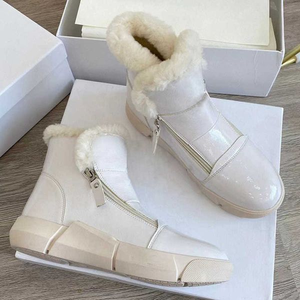 2022 Bottes de neige classiques chaudes pour femmes, bottes chaudes en peluche pour femmes, bottes en laine résistantes à l'eau et aux taches, chaussures mi-mollet d'hiver avec boîte NO416