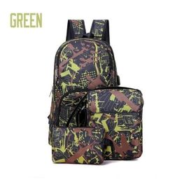 Sacs extérieurs de porte à chaud camouflage de voyage sac à dos sac d'ordinateur oxford chaîne de freinage middle schol sac de loot de nombreux mix xsd1012