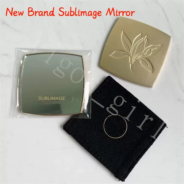 2023 Nouveauté Miroirs compacts Sublimage Miroir Marque de luxe Fille Outils de maquillage avec sac à poussière Camélia Fleur Imprimer Top Qualité